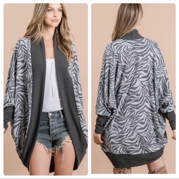 Super soft ❤️zebra print open cardigan - Picture 5 of 9